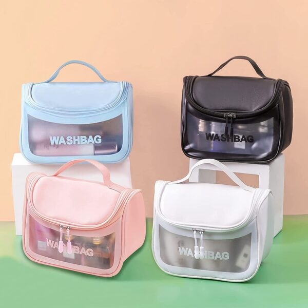 Multifunctional Transparent & Waterproof Cosmetics Bag for women 1 PC’s (Random Color)
